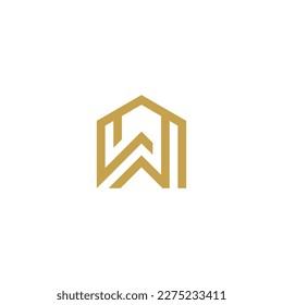 Letter W Work Home Logo Vector Design. Abstract emblem, designs concept, logos, logotype element for template.	