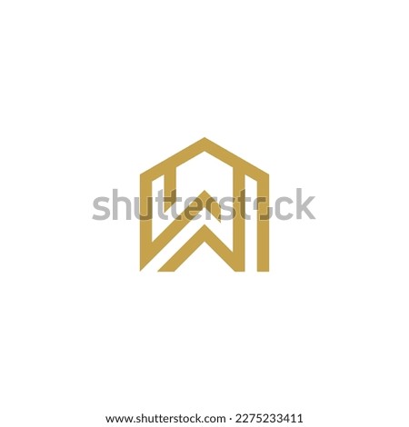 Letter W Work Home Logo Vector Design. Abstract emblem, designs concept, logos, logotype element for template.	
