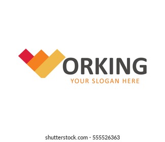 Letter W, Working logo design