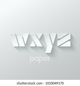 letter W X Y Z logo alphabet icon paper set background