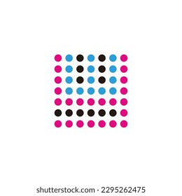 Letter w and y circles, square geometric symbol simple logo vector