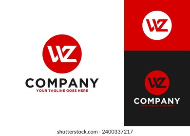 Letter W and Z modern minimalist monogram logo design