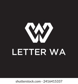 letter wa logo design , logo wa design 