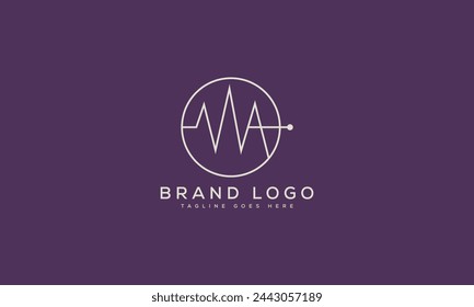 Diseño de plantilla de vector de diseño de logotipo WA para la marca