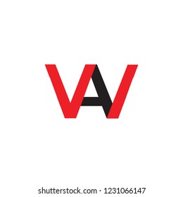 letter WA logo vector