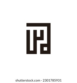 Letter Wa square, simple geometric symbol simple logo vector