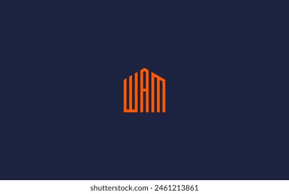 letra wam con el logotipo de la casa icono diseño Vector diseño Plantilla inspiración