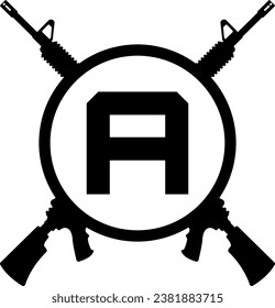 letter a warrior logo design