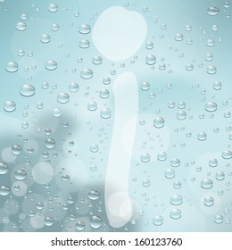 Letter and water drop