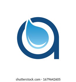 El logotipo Carta a gota de agua se puede utilizar para la empresa, el icono y otros.
