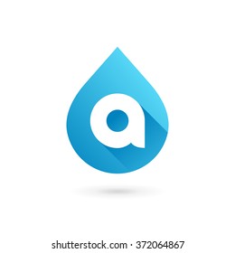 Letter A Water Drop Logo Icon Design Template Elements
