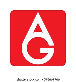 letter and water drop logo vector.