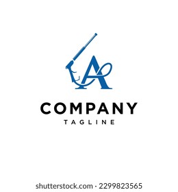 Letter A Water Jet Cleaning Vector logo icon template.eps
