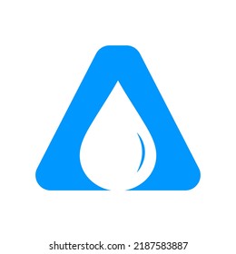 Buchstabe a Wasserlogo-Element-Vektorvorlage. Logo-Symbol für Wassertropfen