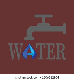 A letter Water Logo Simple