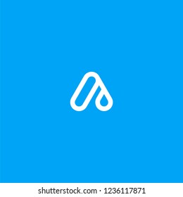 letter A water logo vector icon