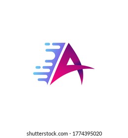 letra A con salpicadura de agua para el diseño del logotipo del medio ambiente