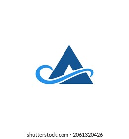 letter a water vector ide design