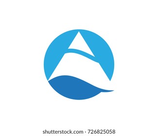 A Letter Water wave Logo Template vector illustration design
