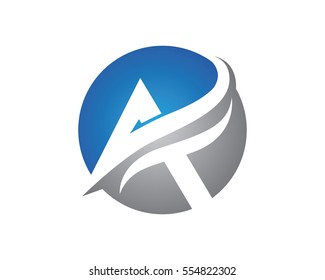 A letter wave Logo Template vector illustration