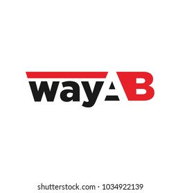 letter Way and AB vector logo