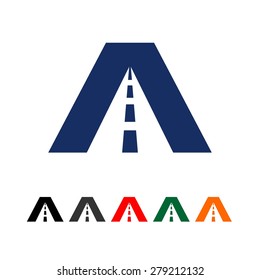 Letter A The Way Icon Logo Template