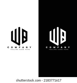letter wb or bw logo design