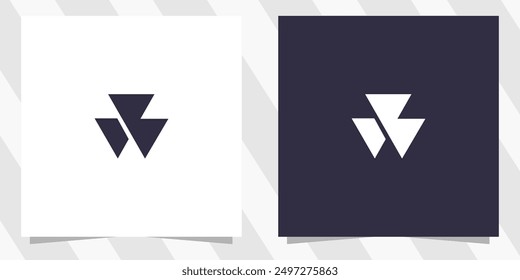 letter wb bw logo design vector