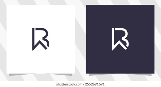 letter wb bw logo design