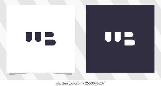 Letra WB BW Diseño de logotipo