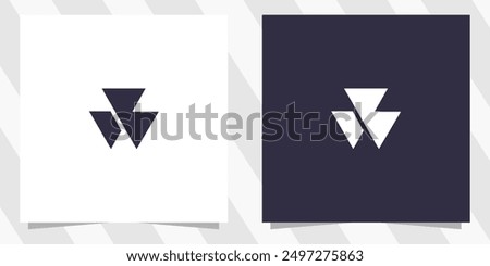 letter wb bw logo design vector