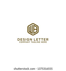 Letter WB Initial icon / Monogram.- Vector inspiration logo design - Vector