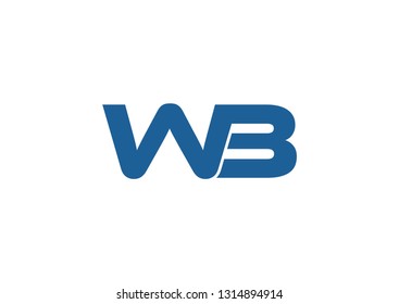 Letter Wb Logo Design Vector Stock Vector (Royalty Free) 1314894914 ...