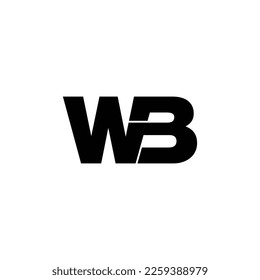 Letter WB simple logo design vector