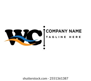 letter WC CW block logo design vector