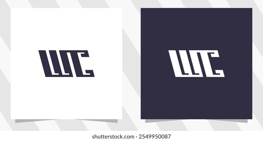 Buchstabe wc cw Logo-Design