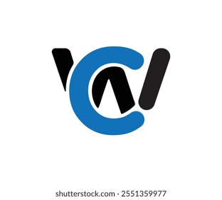letter WC CW logo design 