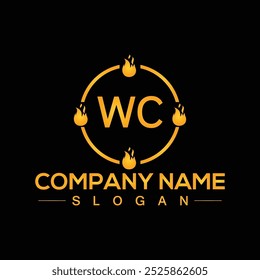 Letter WC handgeschriebenes einzigartiges Logo-Design für Ihr Unternehmen
