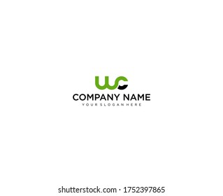 Letter WC line logo design. Linear creative minimal monochrome monogram symbol. Universal elegant vector sign design. Premium business logotype. Graphic alphabet symbol for corporate business identity