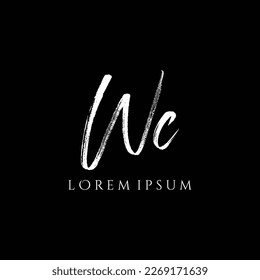 Letter WC luxury logo design vector