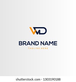 Letter WD Abstract Creative Monogram Business Modern Logo