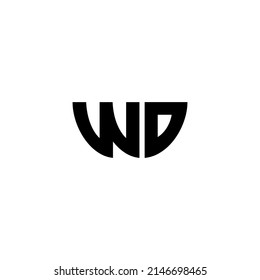 Letter WD logo design, monogram , simple and unique