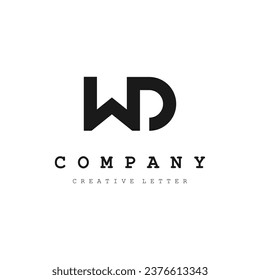 Letter WD Logo Design Template for Initial Logo