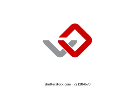 Letter wd Modern Logo 