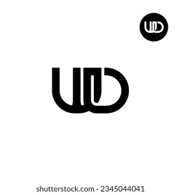 Diseño de logotipo de monograma carta WD