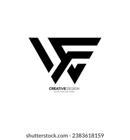 Letter We or Ew initial creative modern monogram logo design