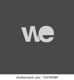 Letter WE logo element design