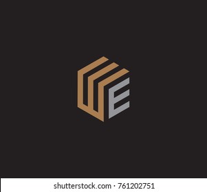 Letter WE logo template