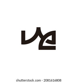 carta por el simple vector de logotipo de línea enlazada geométrica