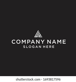 letter we triangle logo design vector illustration template